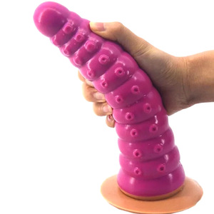 FAAK-pene de venas en espiral realista, juguete sexual de goma, tapón anal, Juguetes sexuales, consolador anal, 25CM x 6,8 CM - Product Image 3