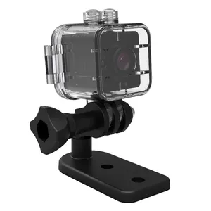 Mini câmera sq12 esportiva hd dv, câmera de vigilância pequena com visão noturna e 1080p, ângulo amplo, 155