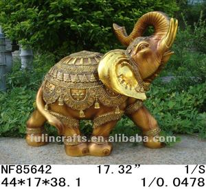 arte popular de oro del polyresin decoración de elefante - Product Image 1