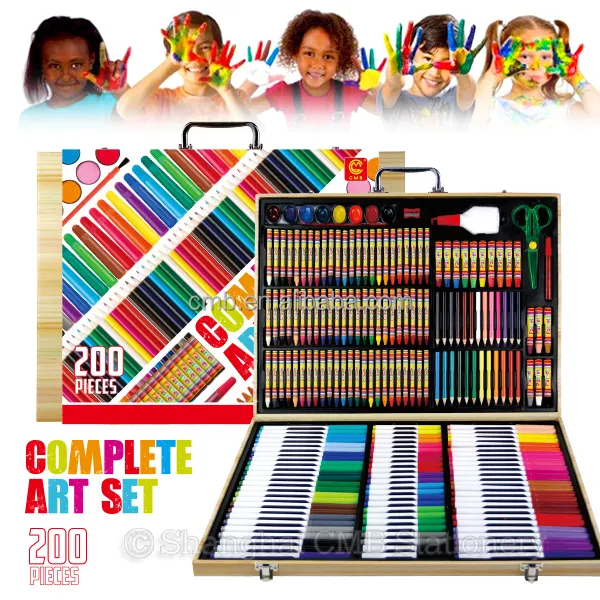 Multi-functional Portable Essential Art Supplies Set for School Kids Drawing
