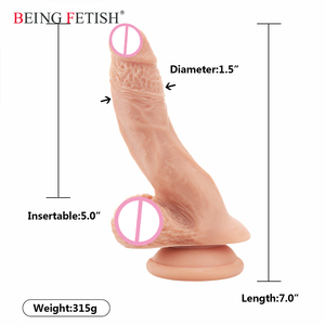 Lebendige Flesh <span class=keywords><strong>Sex</strong></span> Spielzeug Medizinische Silikon Dildo mit Starken Saugnapf für Frau Masturbation - Product Image 2