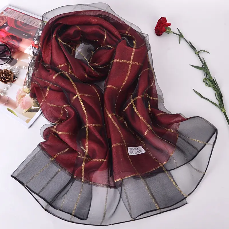 Neue Stil, Mode, Feste Farbe 200*70 cm Lange Schals frauen Silk Schal