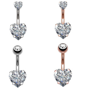 Set di 6 anelli per <span class=keywords><strong>ombelico</strong></span> Sexy a forma di cuore 316L in acciaio inox <span class=keywords><strong>Piercing</strong></span> <span class=keywords><strong>gioielli</strong></span> per le donne per matrimoni o regali - Product Image 2