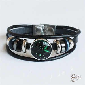 Cierre de Reloj de Aleación de Cuero Lover, 12 Joyas, Pulsera del Zodiaco ZU016 - Product Image 4