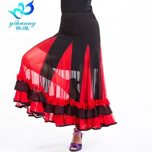 Customized Ballroom Dance Long Skirt Waltz Performance Skirts Competition