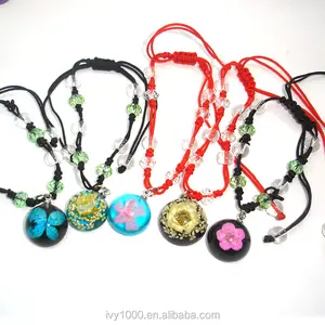 Hot sale dried flower resin beads cord bracelet souvenir