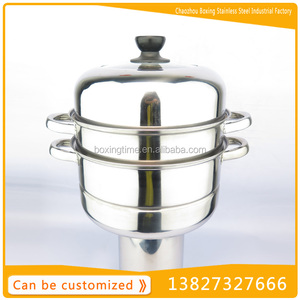 2-layer Stainless Steel Gas Food <strong>Steamer</strong> Pot Stuffed Bun <strong>Dim</strong> <strong>Sum</strong> <strong>Steamer</strong> - Product Image 2