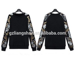 Las nuevas para mujer lentejuelas sudadera para mujer Loose moda <span class=keywords><strong>Pullover</strong></span> Jumper casual, OEM barato con capucha - Product Image 2