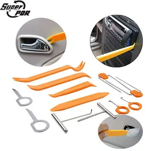 Kit de ferramentas para reparo de carro, super pdr, 12 pçs/set, remoção de painel, clipe de porta de rádio de carro, kits de ferramentas de reparo de carro