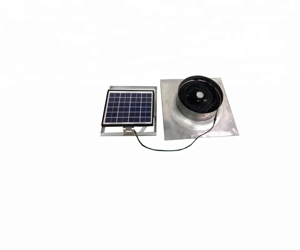 High profile solar gable fan with brushless DC motor