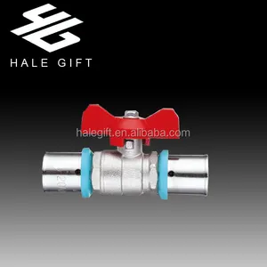 High Pressure Gas Valve Gas Butterfly Ball Valve Brass Press Valve