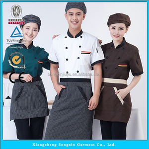 Uniforme <span class=keywords><strong>da</strong></span> <span class=keywords><strong>Chef</strong></span> <span class=keywords><strong>nera</strong></span> a manica corta a buon mercato, giacca <span class=keywords><strong>da</strong></span> <span class=keywords><strong>Chef</strong></span> del ristorante, uniforme <span class=keywords><strong>da</strong></span> <span class=keywords><strong>Chef</strong></span> - Product Image 3
