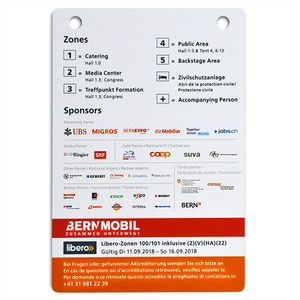 Carte d'identité en plastique pour événements, badge/<span class=keywords><strong>passe</strong></span> d'entrée avec interface de communication NFC RFID, fabrication sur mesure - Product Image 4