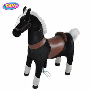 Cavalo de brinquedo para adultos, pedal de piloto para crianças, passeio preto, cavalo para caminhada, brinquedo