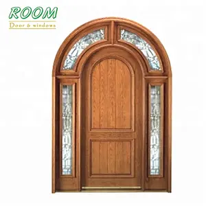 Porte de maison en bois, ronde, design pour hommes, deux portes