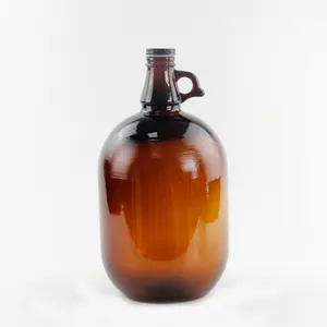 Wholesale California wine bottle 2000ml 3000ml bulk glass bottle for wine with handle and screw cap