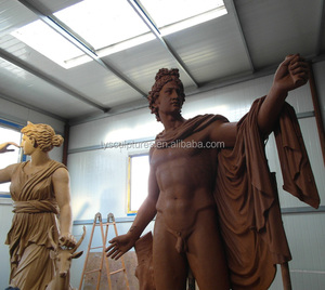 Statue Apollo en laiton avec tulle, grande taille, de haute qualité, célèbre sculpture grecque, prévente - Product Image 6
