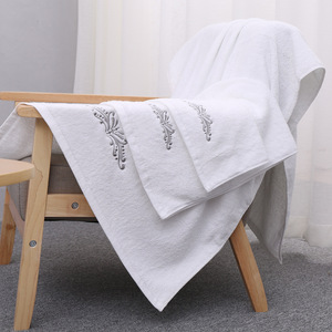 Nuevo Hogar Textiles china bordado logo 16 S 70x140 cm llano blanco Terry OEM monograma toallas <span class=keywords><strong>del</strong></span> baño - Product Image 1