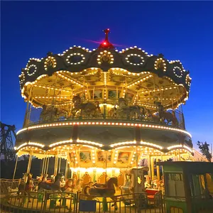 Yıl deneyimli üretici eğlence oyunları parkı binmek ucuz merry go round atlı karınca atı satılık