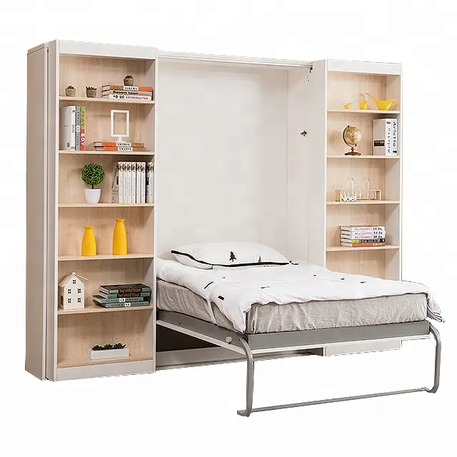 للطي جدار السرير مع خزانة جدار السرير آلية أثاث غرف النوم الذكية