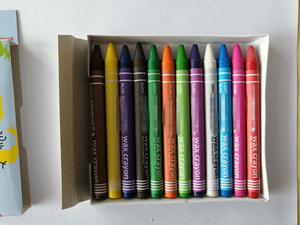 Crayons à cire classiques de couleur personnalisée avec <span class=keywords><strong>logo</strong></span> professionnel, 6 couleurs, crayons personnalisés imprimés - Product Image 2