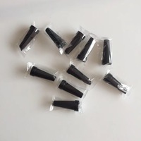 Accessoires de chicha en gros, embouts buccaux en plastique noir givré écologiques, embouts populaires à petite emboutie