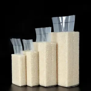 Transparent PA/PE plastic vacuum bags/Food vacuum packing pouch Rice brick bag food vacuum rice bag