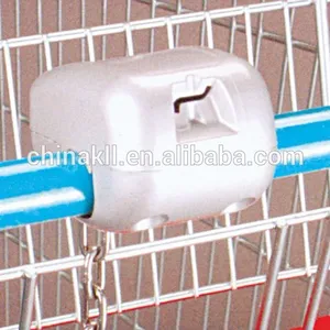 shopping cart equipped with coin-operated locking mechanism