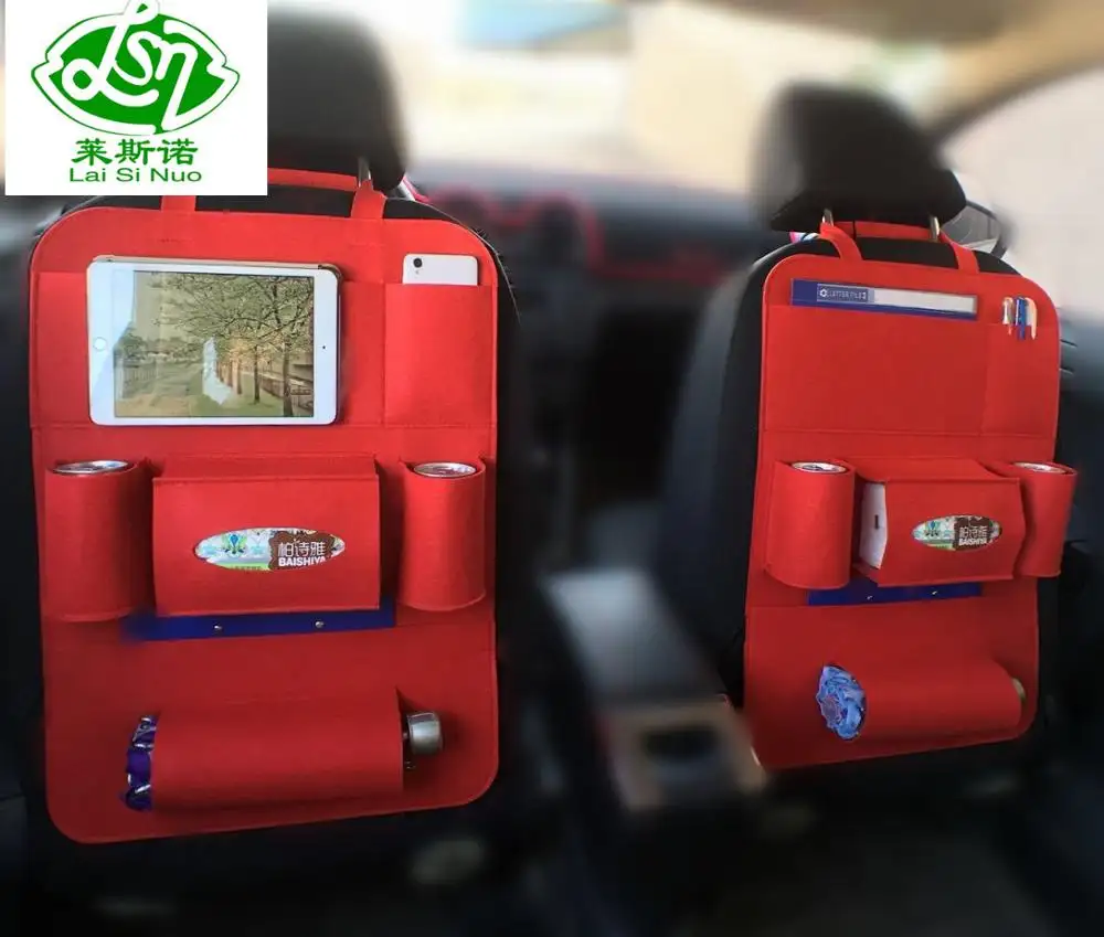 Professional manufacture portable felt car back seat organizer
