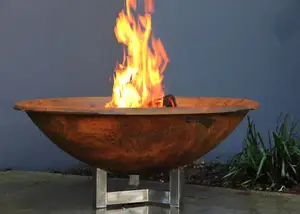 Alibaba Top Seller Corten Steel Fire Pit Cauldron With Tripod Stand