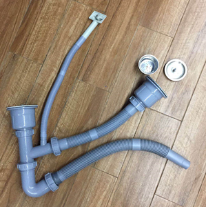 Nhà Máy Giá tùy chỉnh rửa món ăn lưu vực giỏ drainer với ống linh hoạt cho bát đôi Bồn Rửa Nhà Bếp <span class=keywords><strong>Siphon</strong></span> - Product Image 3