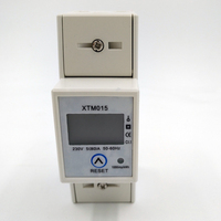 Medidor de Energía Digital Inteligente Monofásico para Riel DIN Serie XTM015SA, 5(80)A, 220-230V, 2 Cables, RS485 MODBUS-RTU, Clase de Precisión 1.0