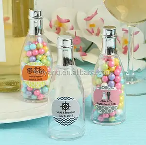 Personalized Plastic Champagne Candy Jars Bottle Birthday Baby Party Wedding Favors
