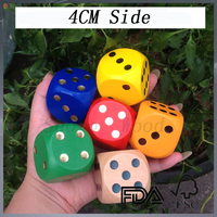 Dés de jeu géants personnalisés faits à la main en bois, dés cubiques colorés