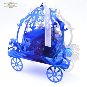 Boîte à chocolat en papier style cendrillon, boîte à faveur de mariage romantique - Product Image 5