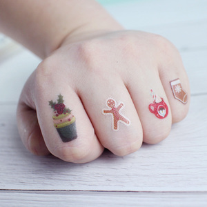 Tatuaggio autoadesivo del viso di arte del corpo della pelle autoadesivo impermeabile temporaneo personalizzato - Product Image 4