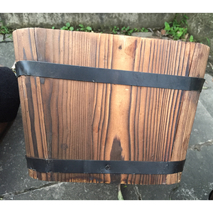Pot de jardin Coffret de 4 Intérieur Extérieur Jardinière <span class=keywords><strong>En</strong></span> <span class=keywords><strong>Bois</strong></span> Avec Des Trous de Drainage <span class=keywords><strong>En</strong></span> <span class=keywords><strong>Bois</strong></span> Jardinière Seau <span class=keywords><strong>En</strong></span> <span class=keywords><strong>Bois</strong></span> - Product Image 4