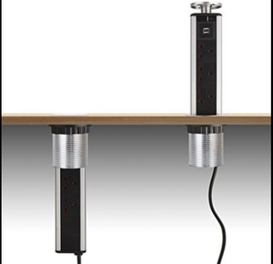 Vertical surge con enchufe 3 Reino Unido y 2 USB para cocina y oficina socket - Product Image 3