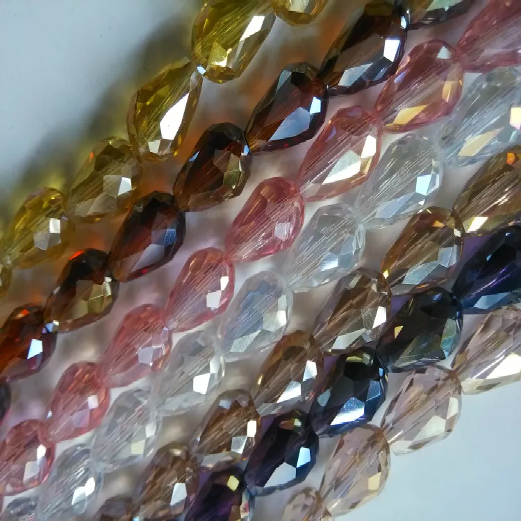 evil eye 4x6 murano drop beads wholesale faceted gem lapidary drop crystal beads