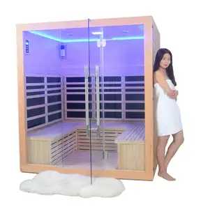 Far infrared sauna capsule with led lights for sauna, steam sauna electric stove for gym equipment