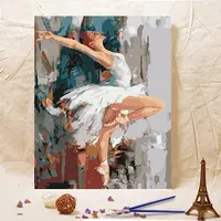 Nude Ballet Dancer Oil Painting for Girl, 40 x 50 cm