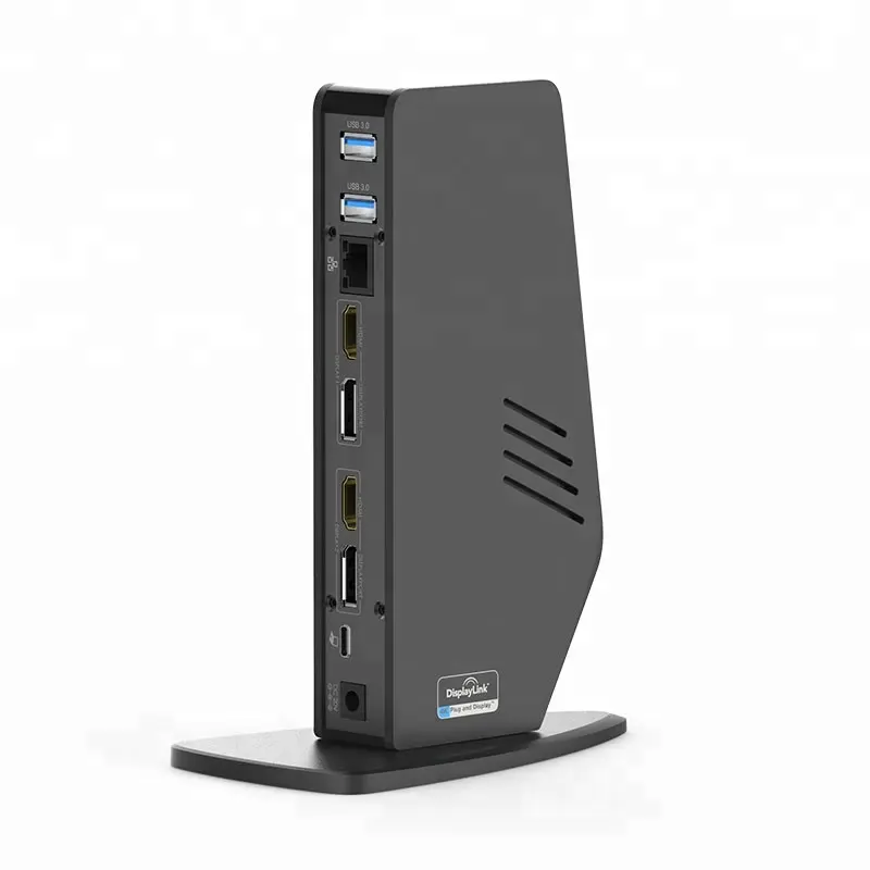 2019 USB-C Dual 4K HDD Laptop Docking Station With Gigabit Ethernet