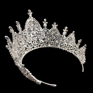 Echsio-Tiara con diamantes <span class=keywords><strong>de</strong></span> imitación para mujer, corona <span class=keywords><strong>de</strong></span> cristal, joyería nupcial para boda, accesorios para el cabello para reina, corona garantizada BC3200 - Product Image 5