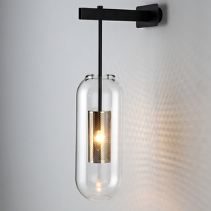 <span class=keywords><strong>Applique</strong></span> murale en verre moderne en laiton <span class=keywords><strong>doré</strong></span> de grande taille pour la maison, le salon, la cuisine, le bureau, les restaurants, les hôtels - Product Image 2