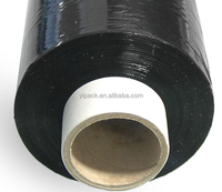 Yalanpack 1500mm de large Film étirable en plastique noir emballage industriel expédition doux étanche à l'humidité fabriqué LLDPE coulée traitée