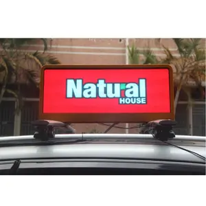 Doble cara de Taxi publicidad superior P5mm 960x320mm pantalla LED para Taxi LED