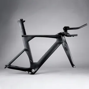 Cadre de vélo de course en fibre de carbone pour triathlon, fabriqué à la main