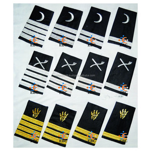 Venta al por mayor Export Belt Corporation Soft Slip-On Bullion Wire Gold Black Charreteras OEM Yachting Rank Slides 1 2 3 4 Bar Silver - Product Image 1