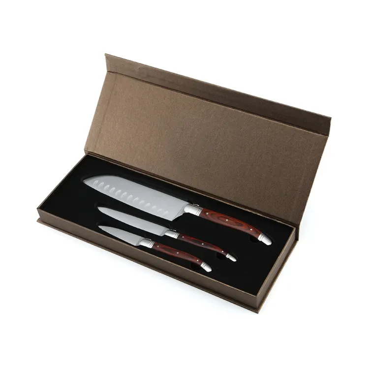 Amazon Offre Spéciale france laguiole en acier inoxydable manche en bois couteau de cuisine accessoires de cuisine couteaux à découper ensemble avec la boîte