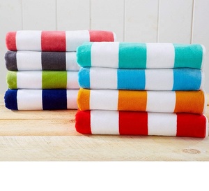 2025 Quá Khổ Sang Trọng Chất Lượng 550gsm Hoặc 630gsm 100% Cotton Tùy Chỉnh In Cabana Sọc Hồ Bơi Bơi Khăn Khăn Tắm Bãi Biển Khăn - Product Image 4